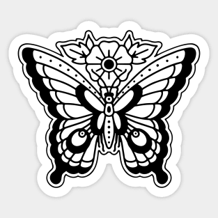 Traditional Butterfly Tattoo Sticker